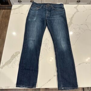 Lucky Brand 1 Authentic Skinny Button Fly Momeyer Blue Denim Jeans Size 31 x 30